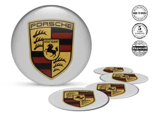 Porsche Ruota Emblemi Stile Etichette Cupola Qualità
